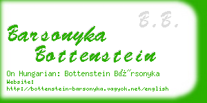 barsonyka bottenstein business card